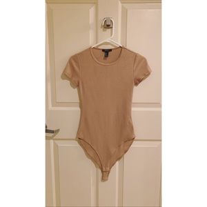 Tan T-Shirt Style Body Suit
